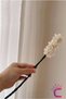 Elegant Chiffon Floral Women's Easy Wire Hair Bun Clip White- Daily Promise Engagement Wedding Hair Accessory - 5