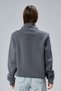 Mooncover Women's Stand Collar Half Zipper Fleece Sweatshirt – Dark Gray - 4