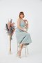 Strappy Aqua Green Satin Dress