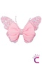 Set of 2 Baby Pink Glittery Pearls and Stones Bow Butterfly Hair Clips 8cm - Children's Butterfly Hair Clips - 6