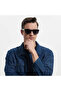 Unisex Polarized Sunglasses Shiny black  Mirror Lens - LC1018C01 - 4
