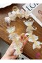 Elegant Women's Pink Tulle Butterfly Hairpin 13cm Large Size - Beaded Stone Butterfly Hair Bun Clip - 4