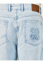 Mid Rise Denim Shorts with Frayed Hem Detail - 4