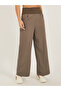 Mid Rise Wide Leg Broad Waistband Pants - 2