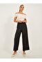 Mid Rise Tapered Fit Wide Leg Pants