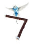Natural Wooden Bird Perch - Cage Accessory and Chewing Toy for Budgie, Parrot - 2