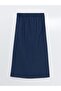 Lcw Grace Navy Blue Elastic Waist Women's Skirt - 6