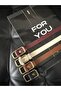 4-Piece Rectangular Buckle Women's Trouser Belt, Coat Belt, Shirt Belt, Dress Belt - 3