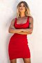 6029 Gathered Dress with Elastic Straps - 3