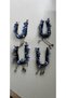 4 Pieces Letter U Width 4 cm Length 6 cm Stone Embroidered Felt Coat of Arms Patch