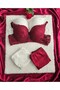 Women's Supported Lace Padded Underwire (Wired) 2-Piece Economical Package Bra Set