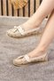 Daily Women's Beige Ballerina Tassel and Stitching Detailed Faux Leather Patterned Lightweight Low Heeled Shoes 05