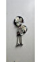 4 Pieces Letter S Width 4 cm Length 6 cm Felt Stone Embroidered Crest Patch - 2