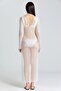 2529 Mesh Ecru Dress - 2
