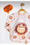 Lion Patterned Baby Sleeves Liquid Proof Food and Activity Bib - 2