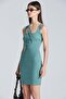 2472 Mint Thick Strap Stripe Detailed Dress - 3