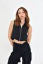 ZIPPERED BLACK VEST - 5