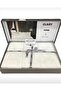 Exclusive Jacquard Double Size Cotton Satin Duvet Cover Set Pavaya v1 White - 3