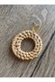 Handmade Round Straw Earrings - 4