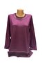 Relaxed Cut Round Neck Stone Embroidered Women's Mother Combed Cotton Blouse - 2