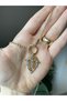 Brand Finished Zircon Stone Ring Detailed Necklace - 3