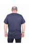 Men's Oversize Crew Neck T-Shirt London 25166 Navy - 3