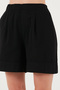 Cotton Standard Fit High Waist Stitching Detail Shorts Shorts 668Yp4921 - 6