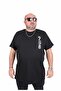 Men's Plus Size Crew Neck T-Shirt Stand up 25158 Black