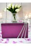 Purple Color Satin Cross Crystal Silver Stone Women's Evening Dress Bag - 4