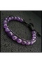 Amethyst Single Spiral Bohemian Bracelet - 5