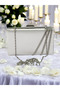 Mother of Pearl Ecru Color Satin Cross Crystal Silver Stone Women's Evening Dress Bag Wedding Engagement Graduation - 7