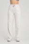 Stone Color Women's Raw Linen Loose Cut Oversize Double Pocket Waist Elastic Cut Stylish Style Trousers - 7