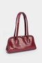 Stylish and Modern Women's Long Handle Patent Leather Shoulder Bag - Soft & Shiny Daily Baguette Bag