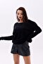 4216 Knitwear Flat Sheath Sweater-Black - 3