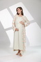Women's Water Green Patterned Special Design 100% Cotton Maternity Maternity Dressing Gown Nightgown Set - 2