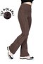 Spanish Style Brown Winter Thermal Leggings with Fleece Inside and Pockets, High Waist and Body Shaping Features