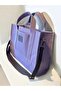 Women's Totebag Lilac Color Waxed Canvas Bag - Original Size - 2