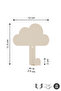 2 Metal Cloud Shaped Hangers for Cream Children's Rooms - Durable Design Wall Mounted Hanger - 3
