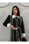 Atlas Fabric Dress(Belt Included) - 2