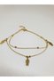 1. Grade Quality 316L Steel Anklet, Double Chain with Girl Figure Model No 12