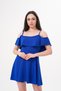 Mini Crepe Fabric Varyete Dress with Fold Design Straps