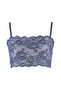Blue Lace Piece Bustier, Blue Strapless Cropped, Strapless Bralet, Lace Cropped - 6