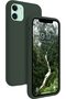 Soft Silicone with Velvet Inner Surface Compatible with iPhone 11 High Quality Launch Case-Pine Green