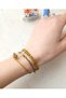 Bohemian 3 Row Leather & Mother of Pearl Detailed Beadwork Style Bracelet - 3