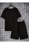 Ninja Printed Black Shorts T-Shirt Kids Set - 2