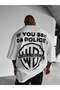 Unisex Warn'A Brother Printed Oversize 100% Cotton T-Shirt