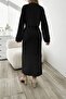 Women's Black Spaghetti Strap Dress Bottom-Top Suit - 2