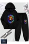 Hooded Children's Lion Printed Tracksuit Set