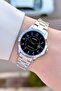 Silver Color Women's Wristwatch with Black Numbers on the Dial - 3