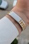 Case Steel Cord Steel Silver Yellow Color Number Women's Wristwatch - 4